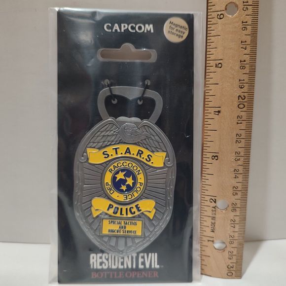 Resident Evil Police Badge Metal Bottle Opener Heavy Duty Official Collectible - Picture 2 of 2